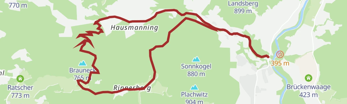 Route map: L3 Rinnerberg-Trail
